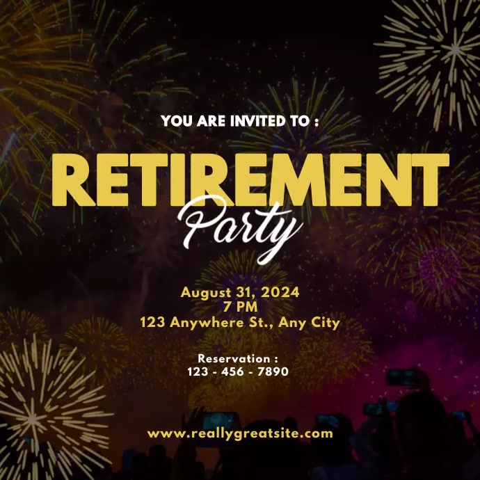 Retirement Party Instagram Post Template | PosterMyWall