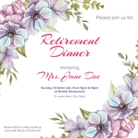 Retirement party instagram template Kwadrat (1:1)