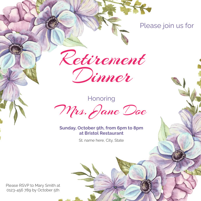 Retirement party instagram template | PosterMyWall