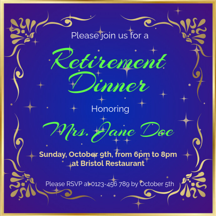 Copy of Retirement party instagram template | PosterMyWall