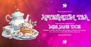 Retirement party invitation Gedeelde afbeelding op Facebook template