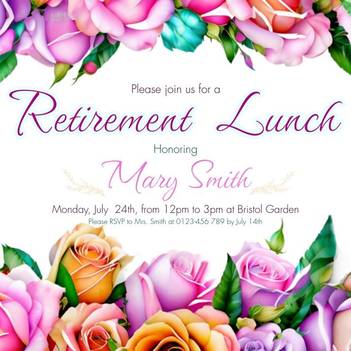 Retirement party invitation Template | PosterMyWall