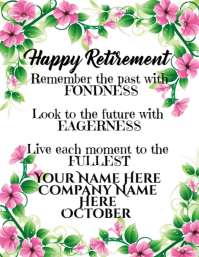 RETIREMENT PARTY POSTER Ulotka (US Letter) template