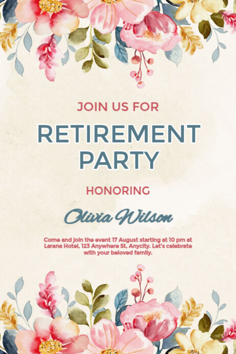 Retirement Party Poster Template | PosterMyWall
