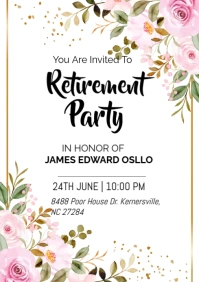 Retirement Party poster A2 template
