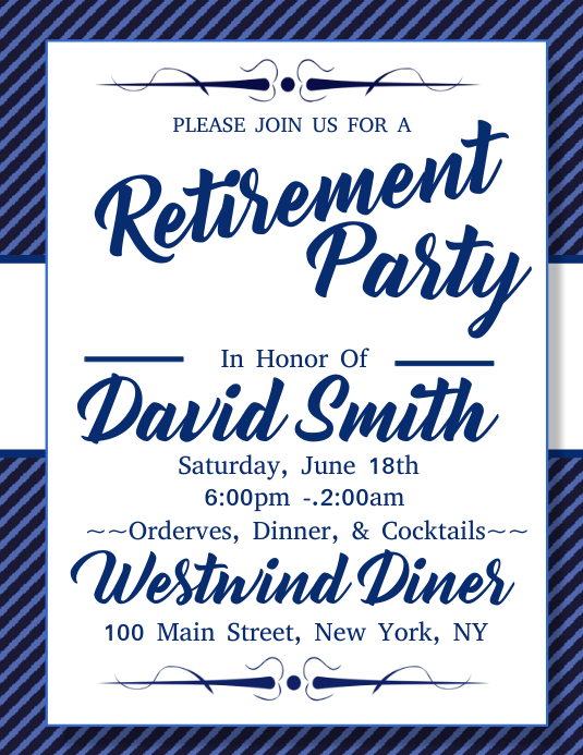 Retirement Party Template PosterMyWall