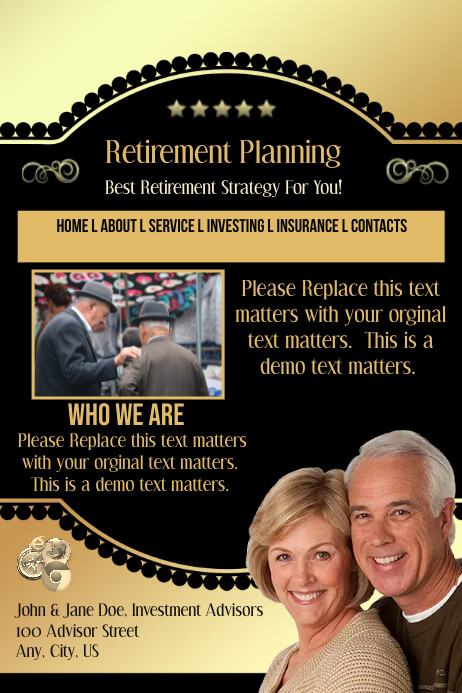 Retirement Planning Website Template | PosterMyWall
