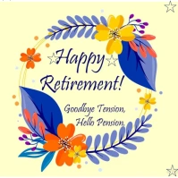 Retirement post Logo template