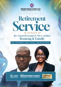 Retirement Service Poster Template A4