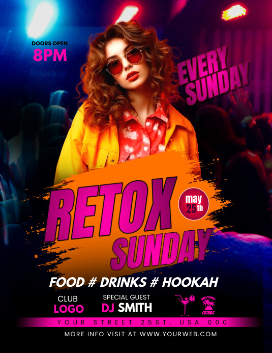 Retox party Flyer (US Letter) template
