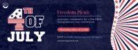 Retro 4th of July Picnic Template Couverture Facebook