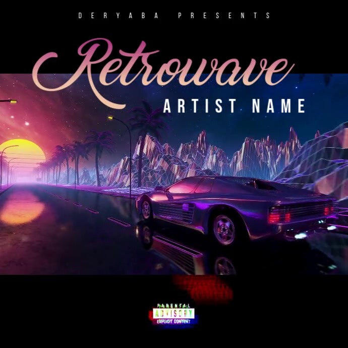 Copy of Retro 80's Sunset Car Retrowave Video | PosterMyWall