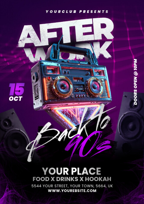 Copy of Retro 90s Flyer | PosterMyWall