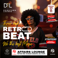 Retro Beat Party Template Instagram Post