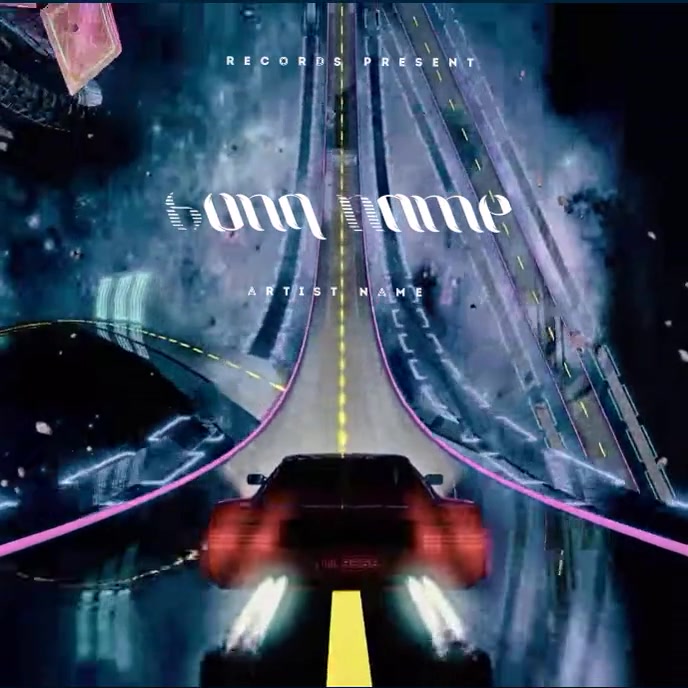 Copy of Retro Car 80's CD Album Cover Video Template | PosterMyWall