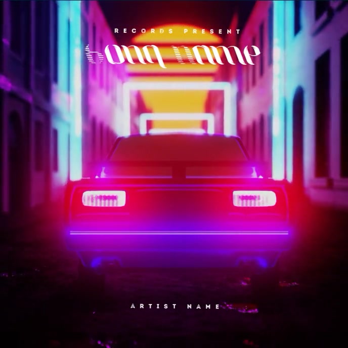 Copy of Retro Car 80's CD Album Cover Video Template | PosterMyWall