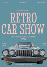 Retro Car Show A4 template