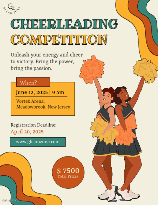 Retro Cheerleading Flyer Template PosterMyWall