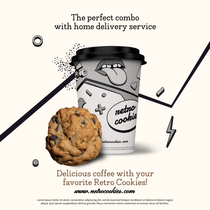 Retro Cookies Instagram 帖子 template