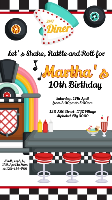 Retro Diner Sign Template