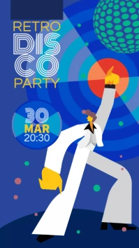 Retro Disco Party Ads Instagram Story template