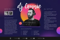 Retro Electronic Music Press Kit Poster Templ Affiche template