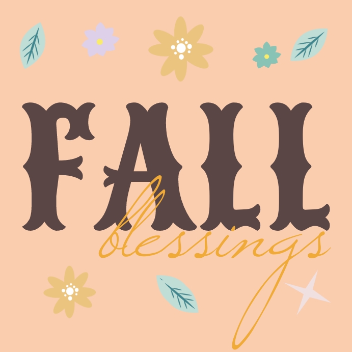 Retro Fall Blessings Template Ad | PosterMyWall