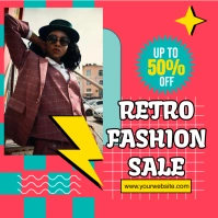 Retro Fashion Sale Instagram Post template