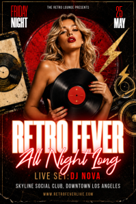 Retro Fever โปสเตอร์ template