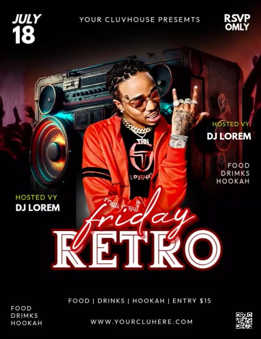 RETRO FRIDAY Pamflet (VSA Brief) template
