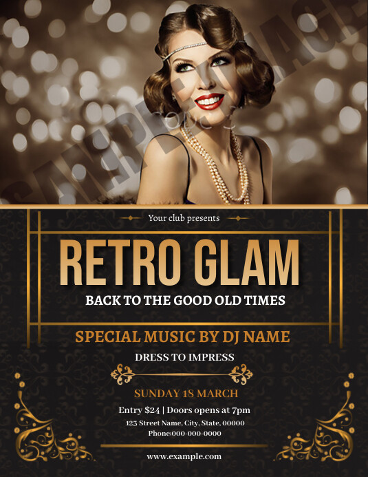 Retro Glam Party Flyer Ithempulethi | PosterMyWall Retro Glam Party Flyer Ithempulethi | PosterMyWall