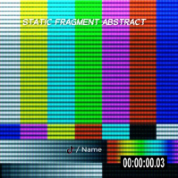 Retro Glitch Smpte Overlay Instagram Post template