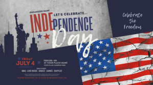 Retro Independence Day Twitter Post template