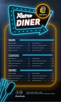 Vintage Retro Menu Template | PosterMyWall