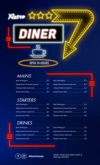 Retro Menu US Legal Template