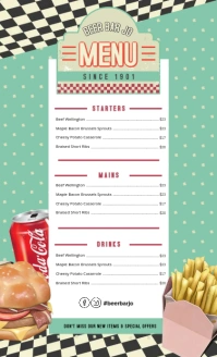 Retro Menu US Legal Template