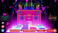 Retro Music Intro  Neon YouTube Intro template