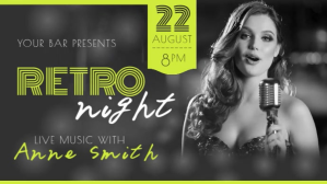 黑色 Retro Night Digitalt display Template