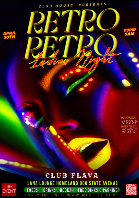 Retro night Template | PosterMyWall