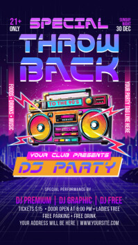 Retro Night Music Party Instagram Story template