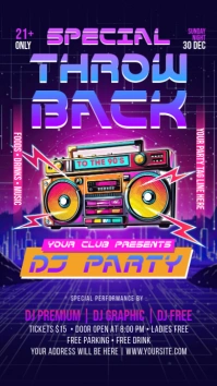 Retro Night Music Party Instagram Story template