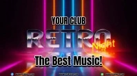 RETRO NIGHT VIDEO Digitalt display (16:9) template