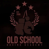 Retro Old School Boxing Video Logo Maker Logotipo template
