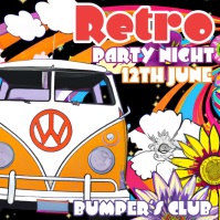 Retro Party Ad Music Night Template Instagram Post
