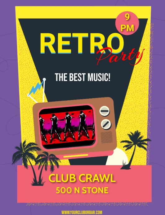 Retro Party Program Copy of RETRO PARTY | PosterMyWall