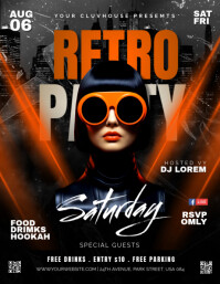 RETRO PARTY Flyer (US Letter) template