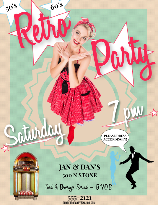 Retro Party Program Copy of RETRO PARTY | PosterMyWall