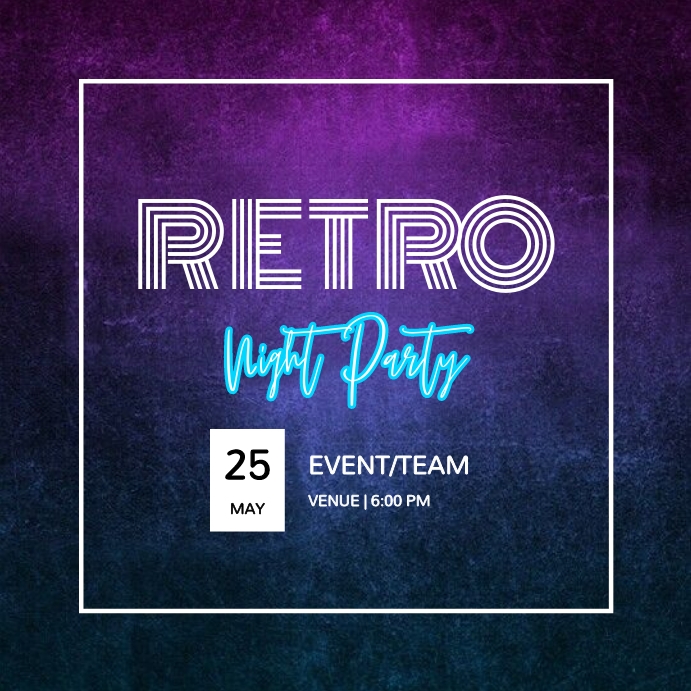 RETRO PARTY Template | PosterMyWall