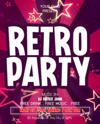 Retro party instagram portrait template
