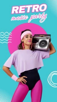 retro party instagram story template